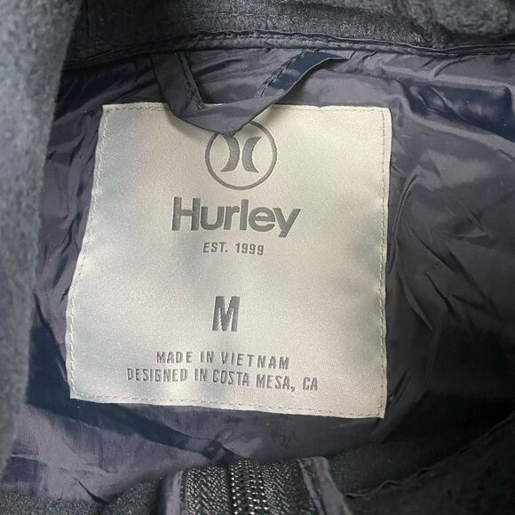 Hurley Men's Wind Resistant Jacket Black Medium NWT - Picture 4 of 8